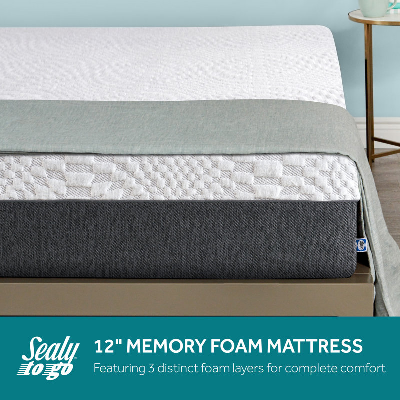 Sealy to Go 12 Medium Memory Foam Mattress in a Box Reviews Wayfair
